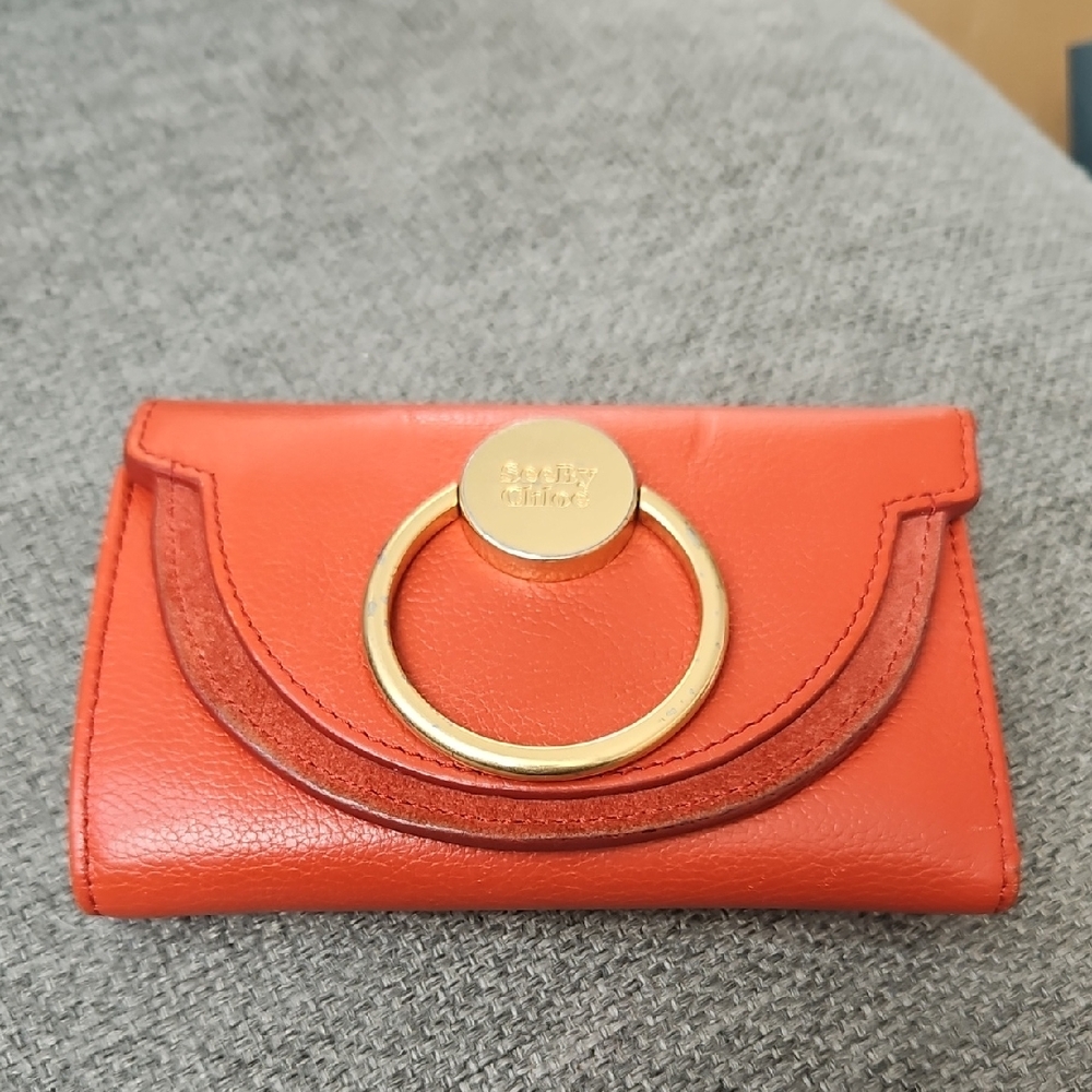 See by Chloé Orange Leather Wallet